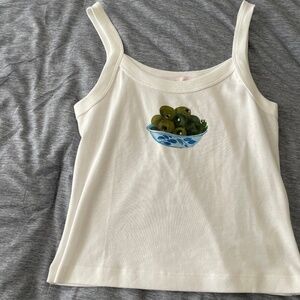 Lisa Says Gah Olive Bowl Tank Size Large